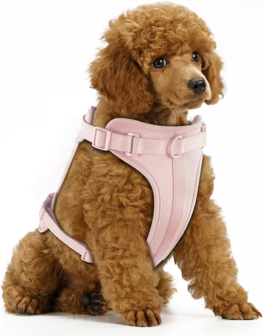 Wisedog No Pull Lightweight Dog Vest Harness with Soft and Comfortable Cushion, Breathable Mesh, for Small Medium Large Dogs Walking (XS(Neck: 7.48"-10.63";Chest: 10.63"-15.35"), Gossamer Pink)