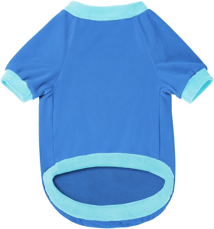 GreenJoy Classic Fleece Dog Sweater – Soft & Warm Stretchy Sweatshirt for Small Dogs & Cats, Cold-Weather Pullover for Everyday Wear (Dark Blue, X-Small)