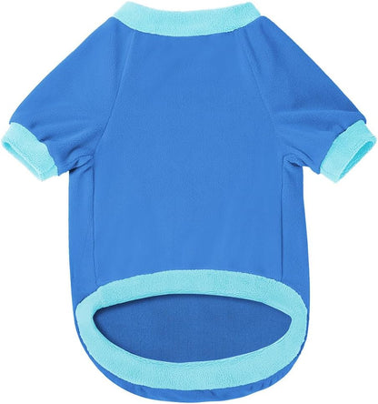 GreenJoy Classic Fleece Dog Sweater – Soft & Warm Stretchy Sweatshirt for Small Dogs & Cats, Cold-Weather Pullover for Everyday Wear (Dark Blue, Small)