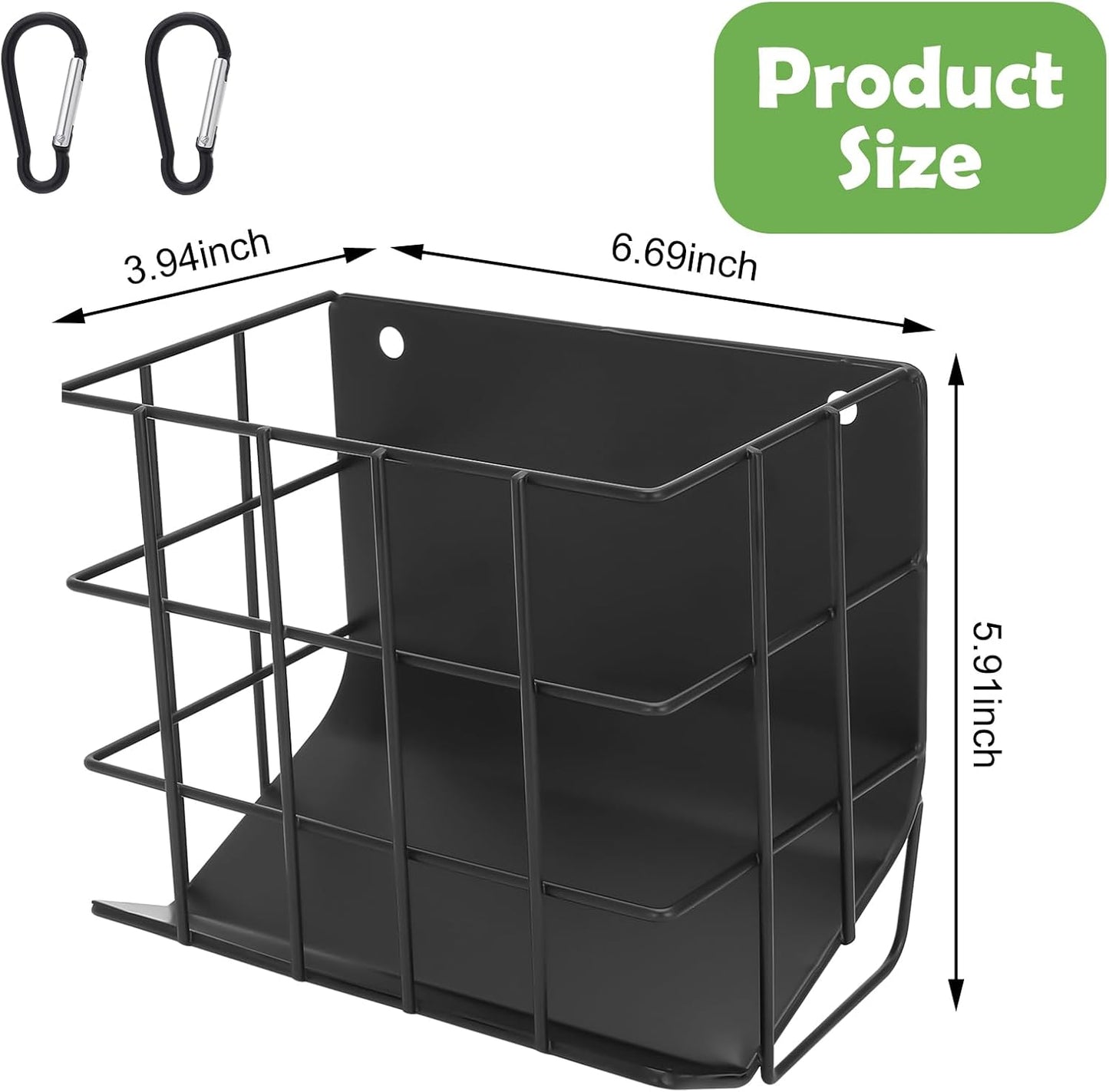 Rabbit Hay Feeder with Heavy-Duty Metal Frame Rabbit Hay Holder, Bunny Hay Feeder Guinea Pig Hay Holder,for Rabbits Guinea Pigs Bunny Chinchillas and Small Animals (Black)