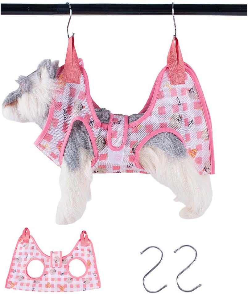 AIO Cat & Dog Restraint Sling for Nail Trimming Foldable Dog Grooming Supet Relaxation Hammock Harness for Pet Grooming