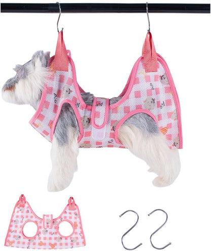 AIO Cat & Dog Restraint Sling for Nail Trimming Foldable Dog Grooming Supet Relaxation Hammock Harness for Pet Grooming