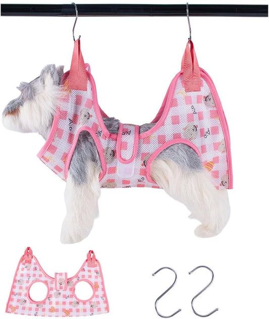 AIO Cat & Dog Restraint Sling for Nail Trimming Foldable Dog Grooming Supet Relaxation Hammock Harness for Pet Grooming