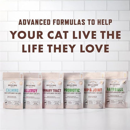 Rocco & Roxie Senior Cat Hip & Joint Supplements - Chicken Flavored Glucosamine Joint Supplement for Cats, Cat Arthritis Pain Relief, with Green Lipped Mussel, Made in USA, Over 300 Crunchy Chews