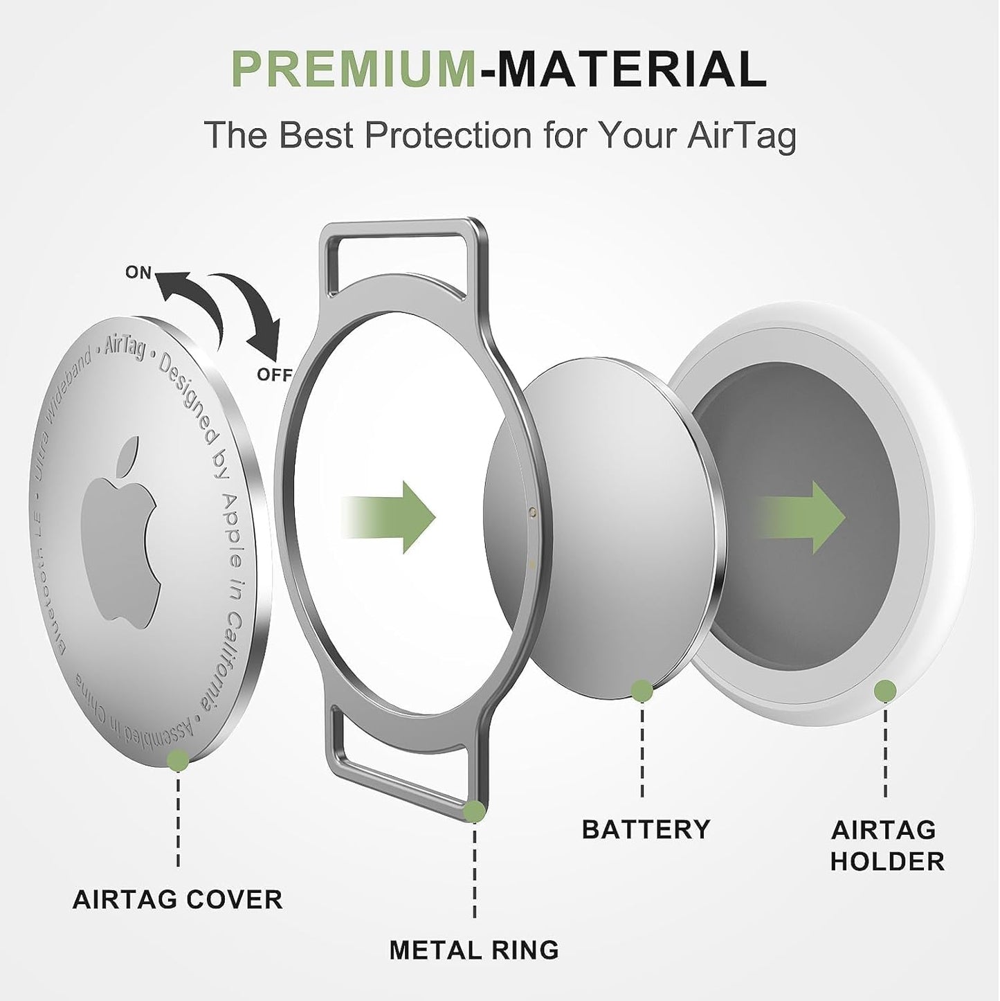 AirTag Cat Collar,Ultra Elastic Cat Tracker Collar with Apple Air Tag Holder, [Lightweight][Scratch Resistant] Stepless Adjustable GPS Pet Collar for Cats Kittens (Khaki)