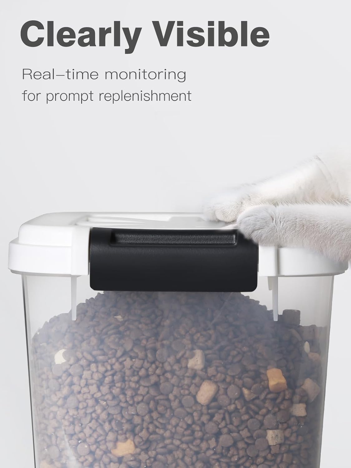 LivLab Mker 10 lbs Dog Food Storage Container Cat Treat Container with Measuring Cup,Large Dry Pet Food Storage Bin for Cereal, Birds, Rice and Grain