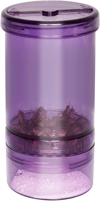 Cricket Calcium Powder Mixer, Reptile Cricket Keeper, Reptile Calcium Duster for Bearded Dragon Gecko Lizard Snake Chameleon (Purple)