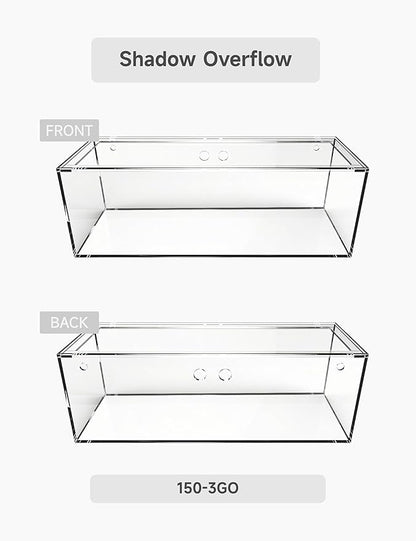 150-3GO Gallon Starfire Aquarium w/Center Overflow 60x24x24 H 12mm Ghost Overflow