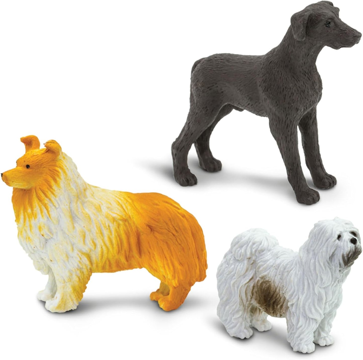 Safari Ltd. Dogs Toob - Mini Figurines: Dachshund, Dalmatian, Retriever, Sheepdog, Collie, Shepherd, Beagle, Boxer, Great Dane, Doberman, Bulldog - Educational Toys for Boys, Girls & Kids Ages 3+