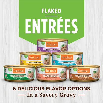 Instinct Flaked Entrée Wet Canned Cat Food - Chicken, 5.5 oz. Cans (Pack of 12)