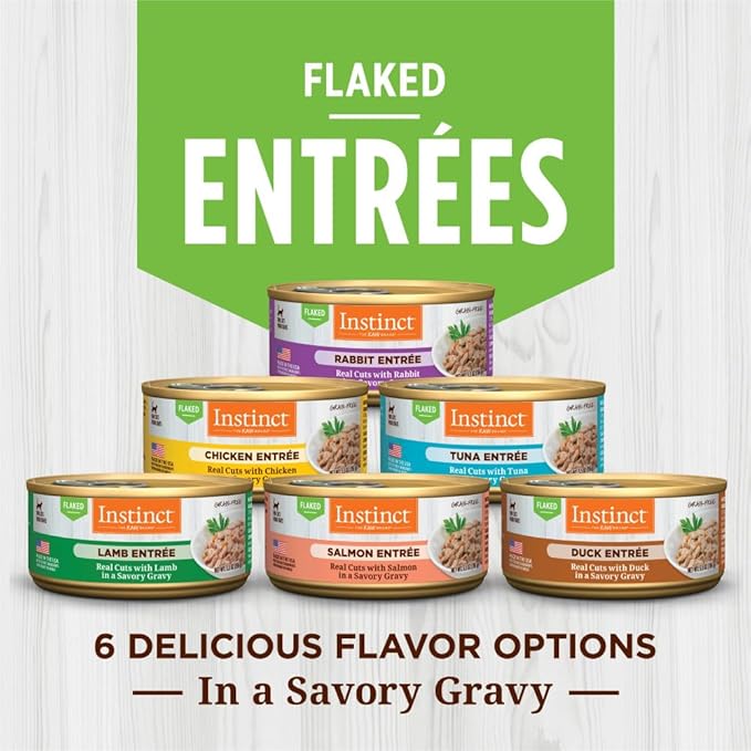 Instinct Flaked Entrée Wet Canned Cat Food - Tuna, 5.5 oz. Cans (Pack of 12)