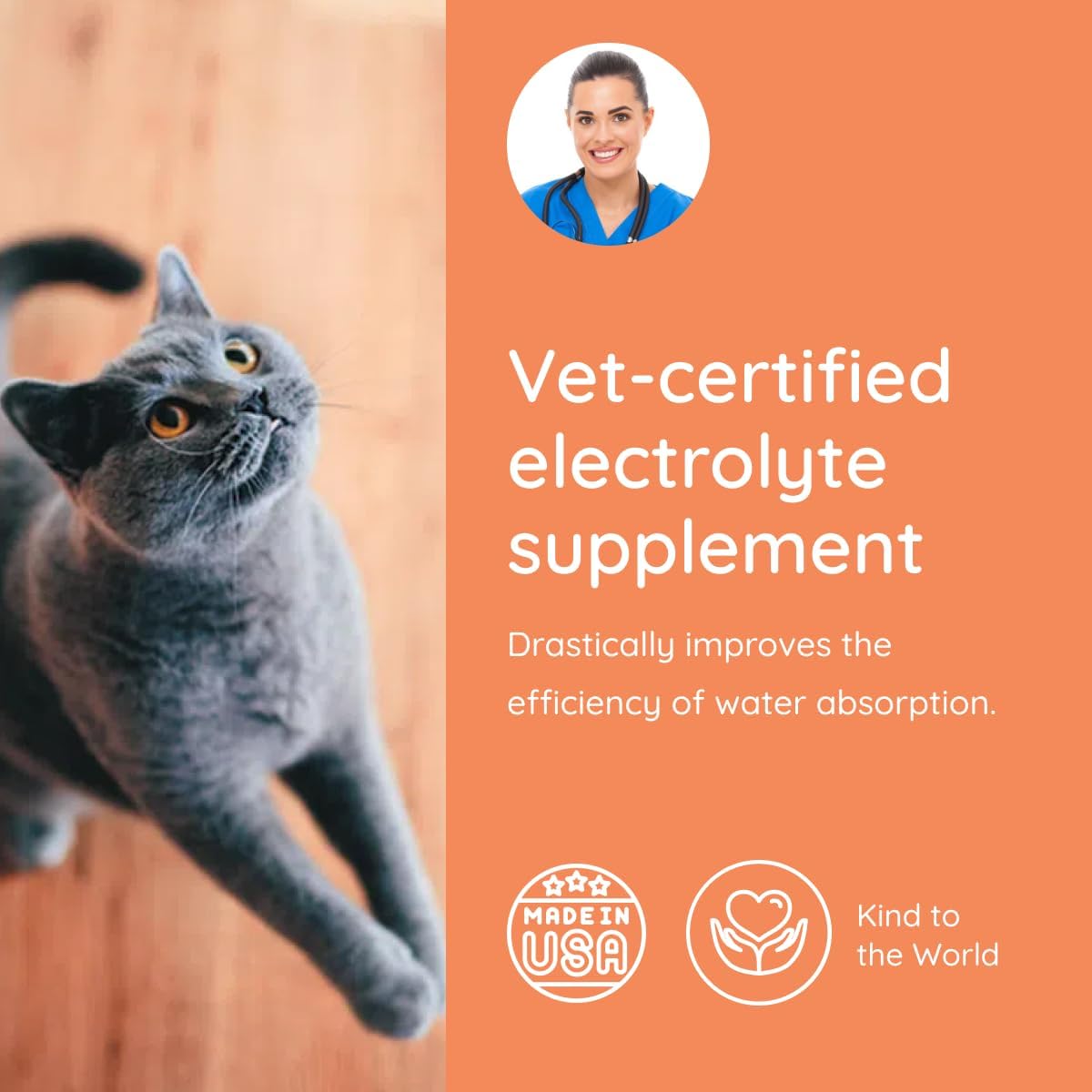 Petralyte Cat Hydration Electrolyte and Cat Joint Supplement | Hydration Support for Cats w/Glucosamine, Chondroitin, L-Glutamine, Taurine, Lysine & Prebiotics | for Tuna Lovers | 16 Packets