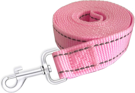 Reflective Dog Leash 7Ft /8 Feet Long, 1 Inch Wide, for Small and Medium Dogs