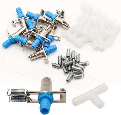 Automatic Rabbit Nipple Drinker with Double Springs 30Sets Guinea Pig Watering System Poultry Rats Rodent Bunny Drinkers(Blue)