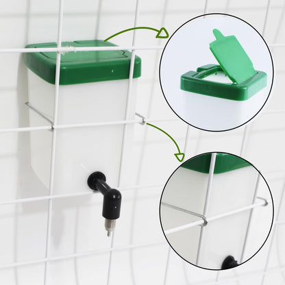 No-Drip Rabbit Water Bottle for Cage, 2Pack 16oz Small Animal Water Dispenser Water Bottle for Small Pet/Bunny/Ferret/Hamster/Guinea Pig/Rabbit/Chinchilla/Mouse (Clear, 16 Ounce)