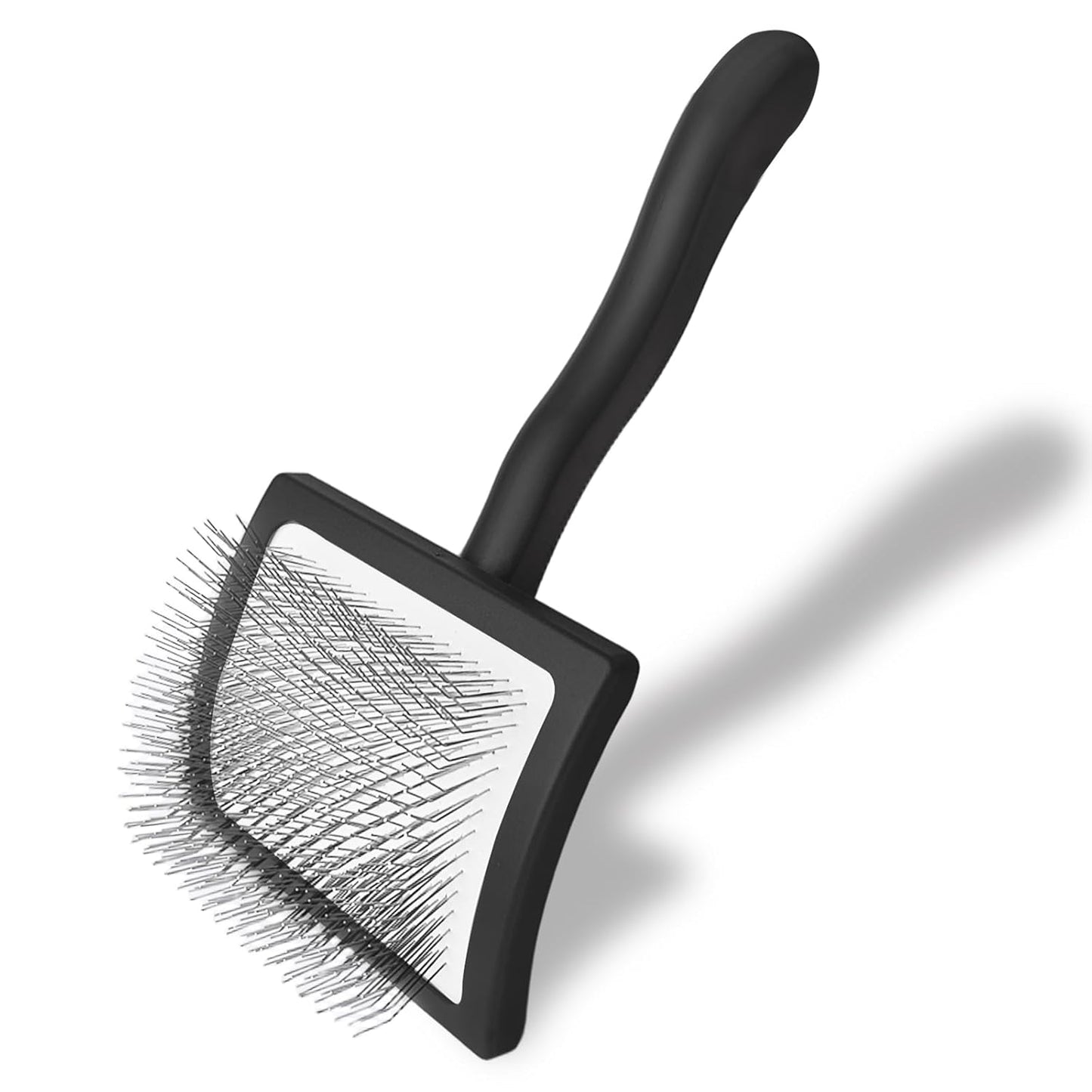 Dog Slicker Brush for Doodle Grooming,Dog Brush for Poodles,Long Pin Haired Pet Slicker Brush for Goldendoodles, Labradoodles,Bernedoodles (Black)