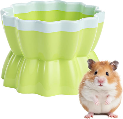 mini&moe Hamster Food Bowl - Ceramic Guinea Pig Bowl Anti-Turning Small Pet Food Feeding Dish for Rabbit Rat Gerbil Mouse Chinchilla