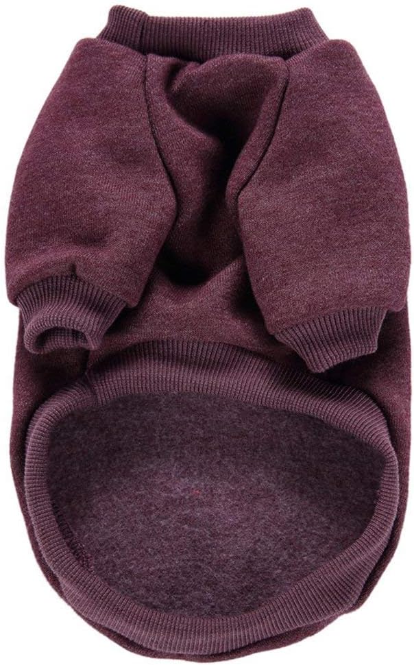 Jecikelon Dog Clothes Dogs Sweater Soft Puppies Clothing Winter Puppy Sweaters Warm Outfit for Dogs Small XXS XS Cat Apparel (Brown, XS)
