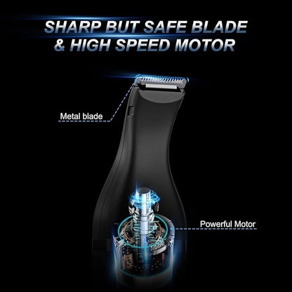 oneisall Dog Clippers with Double Blades,Cordless Small Pet Hair Grooming Trimmer,Low Noise for Trimming Dog's Hair Around Paws, Eyes, Ears, Face, Rump (Black)