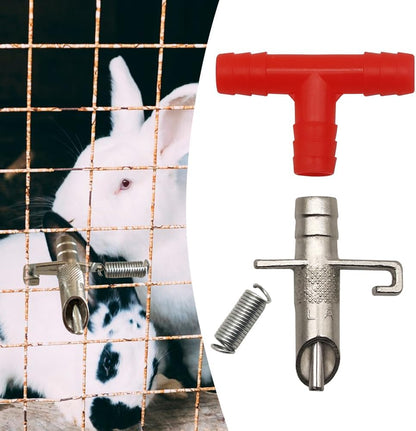 Automatic Rabbit Waterer Drinker Feeder 30sets for Poultry Rats Guinea Pig Ferret Rat Mouse Poultry (Red)