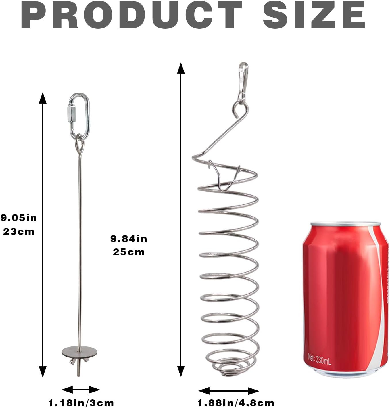 2 Pack Rat Feeding Accessories for Cage, Stainless Steel Fruit Fork and Spiral Vegetable Holder, Cage Accessories for Mouse, Hamster, Chinchilla, Rabbit and Other Small Animals