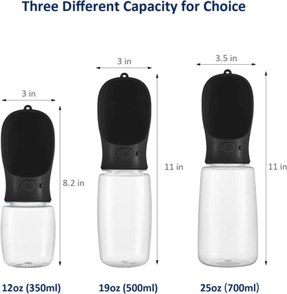 WePet Portable Dog Water Bottle, 12 OZ, Leak Proof Puppy Water Dispenser with Drinking Feeder for Pets Outdoor Walking, Hiking, Travel, Food Grade Plastic