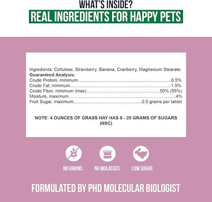 Sherwood Pet Health Snackies for Chinchillas, Rabbits & Guinea Pigs, Grain-Free, Real Fruit, Low Sugar and High in Fiber Treats in Multiple Flavors