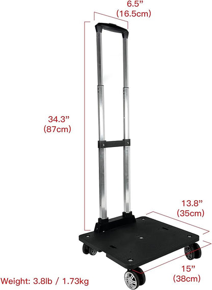 Mr. Peanut's Spinner Wheelbase Luggage Cart, Adding Rolling Functionality to Bags & Pet Carriers