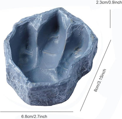 2 Pack Reptile Food and Water Bowls, Resin Simulation Feeding Dishes for Lizards Snakes Tortoises, Terrarium Decorative Landscape Bowls