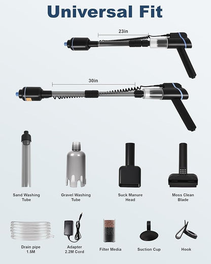 Gravel Vacuum for Aquarium Fish Tank Cleaner Siphon Pump Water Changer Sand Cleaner Aquarium Cleaning Tools Gravel Washer Water Filter