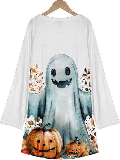 MARSVOVO Women Novelty Graphic Plus Size Sweater Crewneck Long Sleeve Cute Printed Loose Fit Casual Fall Sweaters Top