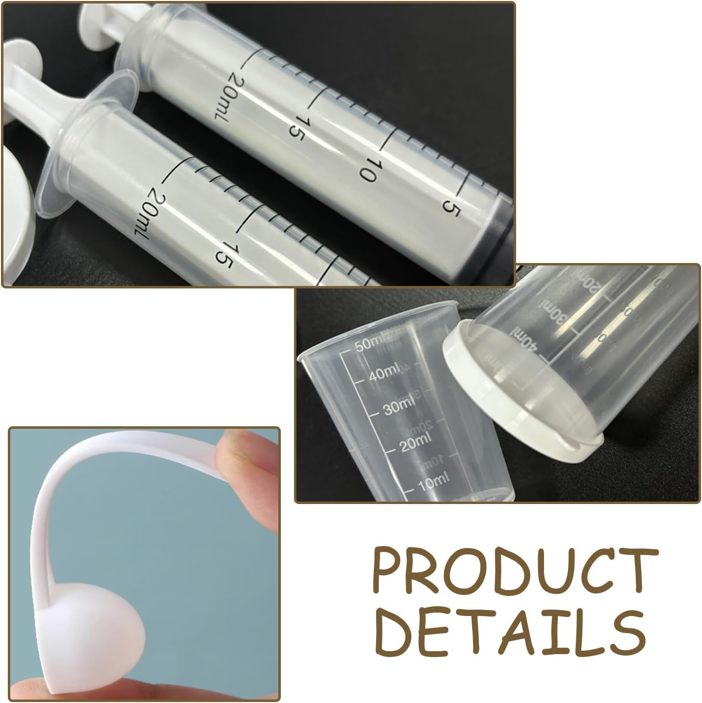 8 PCS Small Pet Feeding Syringe Sets, Baby Bird Feeding Syringe for Cats, Dogs Other Small Animal (Syringes, Milk Container, Spoons and Powder Spoons)