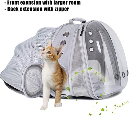 Dual Expandable Cat Backpack Carrier, Fit up to 20 lbs, Expandable Pet Carrier Backpack for Large Fat Cat and Small Puppy