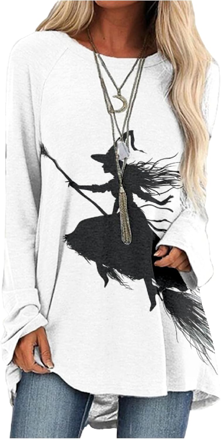 MARSVOVO Women Novelty Graphic Plus Size Sweater Crewneck Long Sleeve Cute Printed Loose Fit Casual Fall Sweaters Top