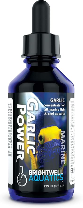 Brightwell Aquatics GarlicPower Garlic Extract for Aquarium Fish Food – Enhances Feeding Response – Boosts Nutrition – Ideal for Marine & Reef Tanks, 125 ml