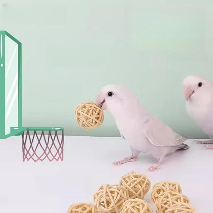 HANZE Rattan Balls,Sepak Takraw, Vine Ball, Parrot Chew Toy and Stimulation Ball Set (Set of 30)