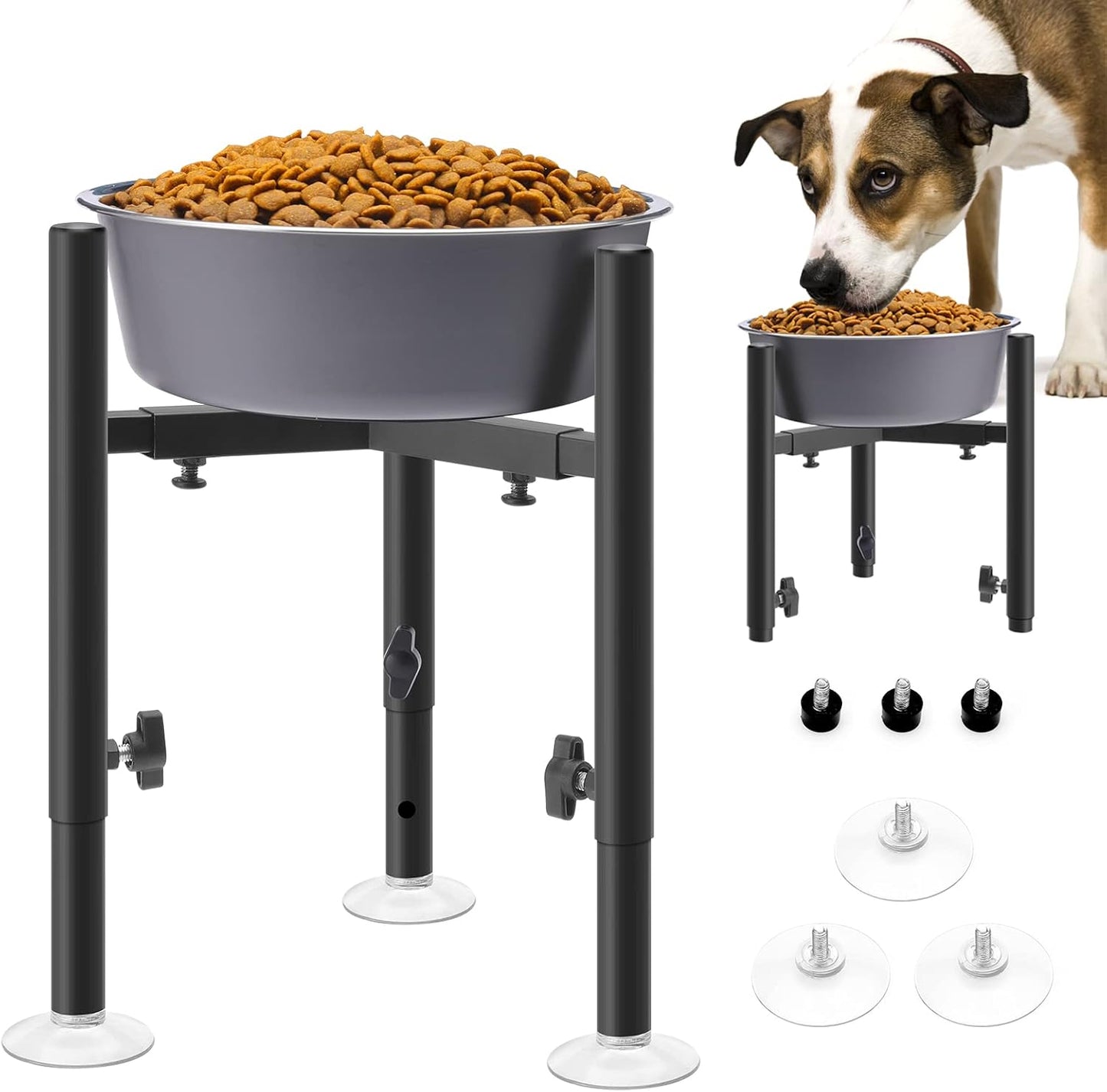 CSD Elevated Dog Bowl Stand - Durable, Adjustable, User-friendly, Stability & Floor Protection, Adaptive Feeding Solution