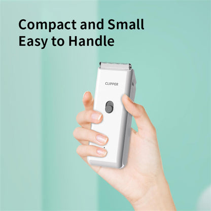 Handy Dog Cat Clippers - Professional Cordless Grooming Tools - Low Noise Pet Hair Trimmer Kit, AP005, White