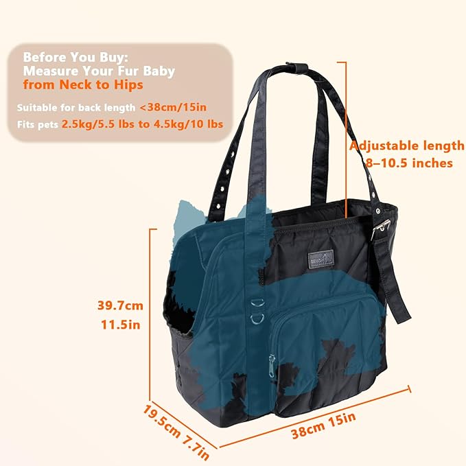 Dog Carriers for Small Dogs Pet Carrier Purse for Puppy and Cats Stylish Tote Bag with Pockets Adjustable Shoulder Strap for Travel/Shopping