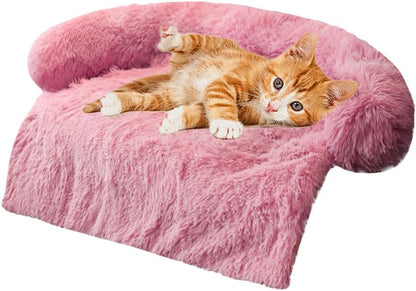 Tinaco Luxurious Calming Dogs/Cats Bed Mats, Dog Pad Washable Removable Couch Cover, Plush Long Fur Mat for Pets, Waterproof Lining, Perfect for Small, Medium and Large Dogs and Cats (Pink, 31"x23")
