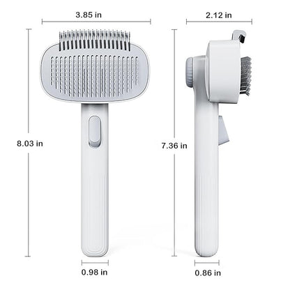 2-in-1 Pet Deshedding Brush Cat Dematting Comb for Indoor Cats and Dogs Comb for Shedding Long & Short Hair Gentle Massage Grooming Tool Easy to Remove Loose Undercoat,Matted Fur & Tangles
