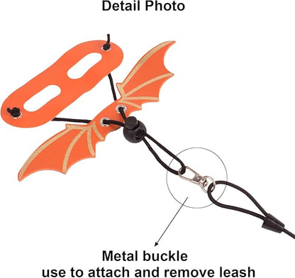 ADOGGYGO Bearded Dragon Leash Harness, 3 Size Pack Orange Lizard Wing Harness with Removable Leash for Bearded Dragon Lizard Reptiles