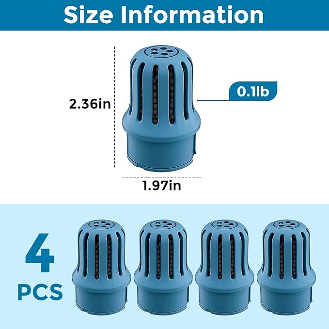 Vannon 4Pcs Pet Water Filter Sets, Activated Carbon Filter Replacements for Small Animals Water Bottle Dispenser, Replacement Filter Fits Filtered Water Dispensers