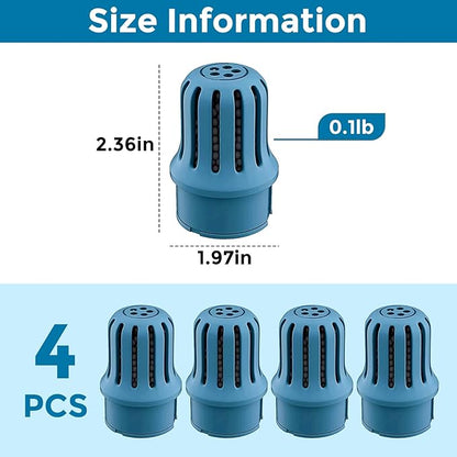 Vannon 4Pcs Pet Water Filter Sets, Activated Carbon Filter Replacements for Small Animals Water Bottle Dispenser, Replacement Filter Fits Filtered Water Dispensers