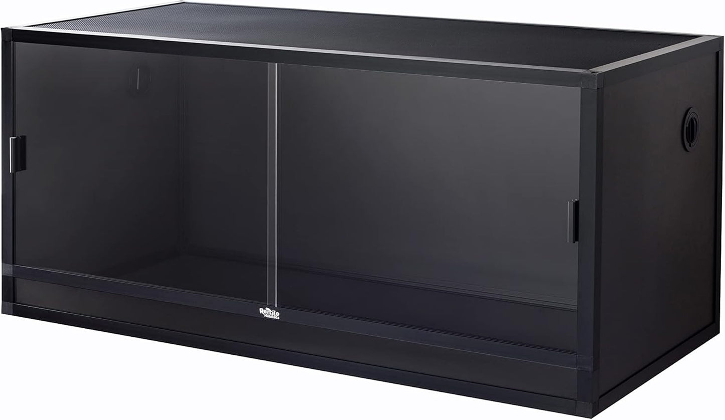 Reptile Habitats 4x2x2 (120 Gallon) Bearded Dragon Enclosure V2 PVC Panels, Glass Doors, Lightweight, Easy to Assemble, Heavy Duty Screen, Aluminum Frame