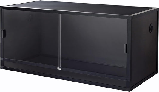 Reptile Habitats 4x2x2 (120 Gallon) Bearded Dragon Enclosure V2 PVC Panels, Glass Doors, Lightweight, Easy to Assemble, Heavy Duty Screen, Aluminum Frame