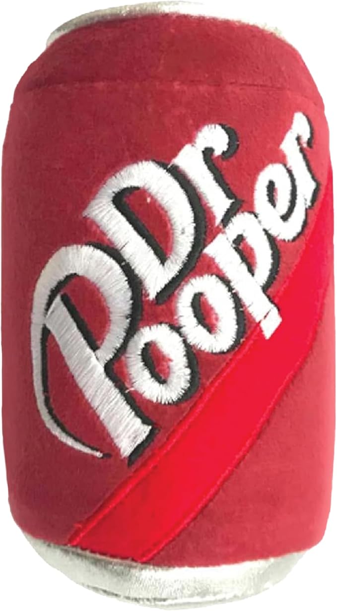 Huxley & Kent Funny Dog Toy w/Squeaker – Power Plush Squeaky Dog Toys for Small, Medium & Large Dogs – Soft Stuffed Animal for Indoor Play & Fetch - Dr Pooper, Small