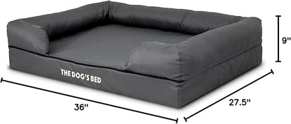 The Dog’s Bed Large Grey with Black Trim, Waterproof, Veterinary Grade Memory Foam, Pain Relief: Arthritis, Hip & Elbow Dysplasia, Post Surgery, Supportive, Washable Cover