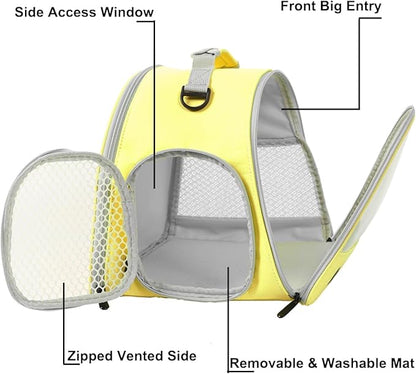 Bearded DragonTravel Cage,Lizards Carrier, Small Animal Travel Carrier for Hedgehog Rat Parrot Bird Guinea Pig, Portable Guinea Pig Travel Bag for 2