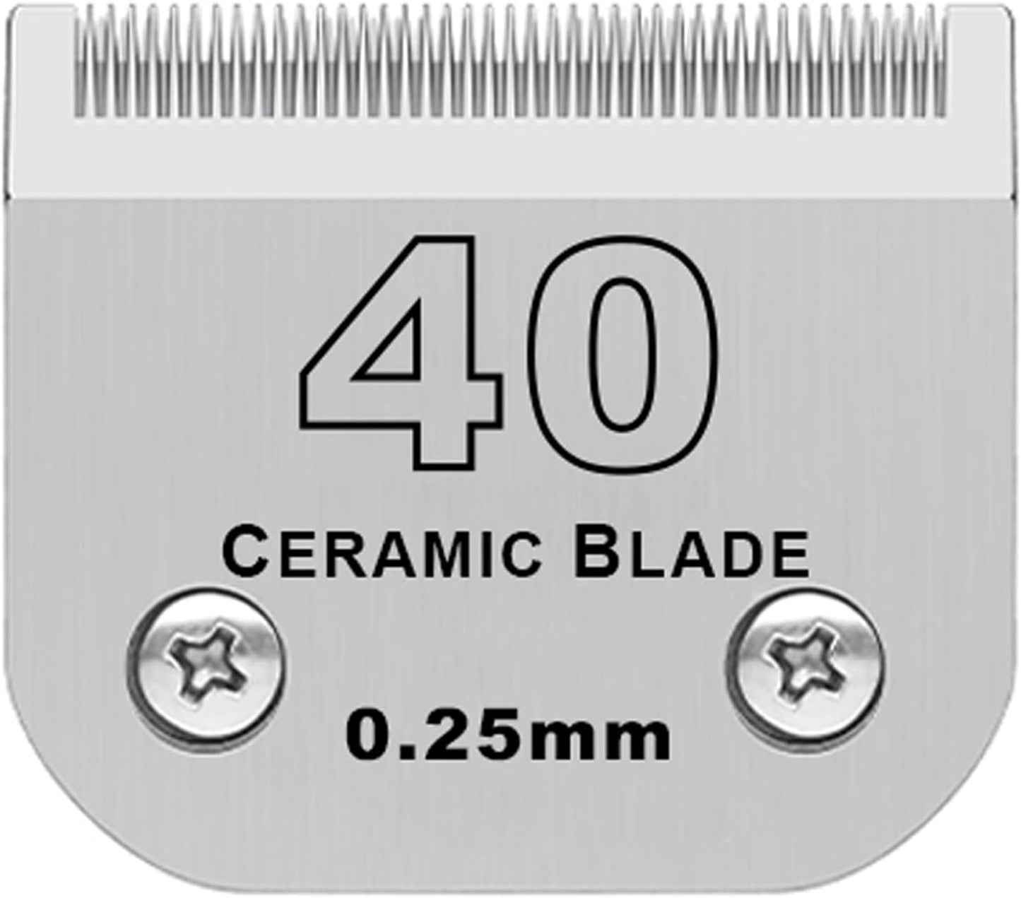 Detachable Pet Dog Grooming Clipper Ceramic Blade,Compatible with Andis Size 40 Cut Length 1/100"(0.25mm),Compatible with Oster A5, Wahl KM Series Clippers